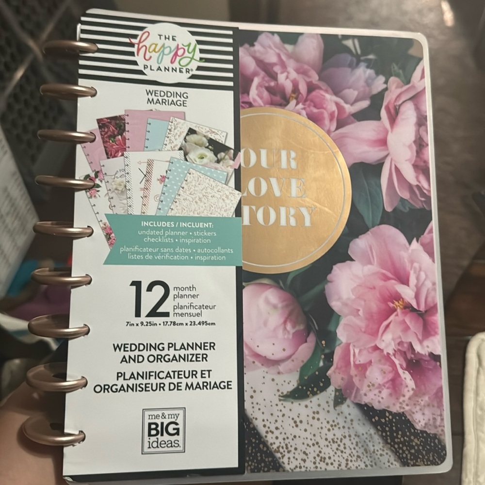 Brand New The Happy Planner wedding planner organizer our love story